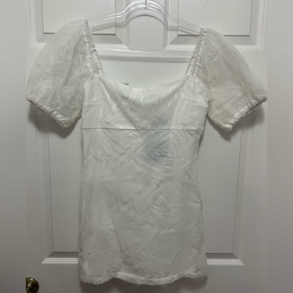 White Lelis Collection Dress with Detail
